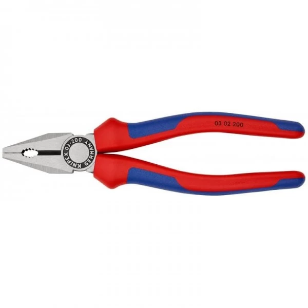 Knipex Kombizange Schwarz Atramentiert Mit Mehrkomponenten-Hüllen 200 Mm, 03 02 200 – Bild 3