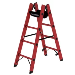 Günzburger Vollkunststoff-Sprossen-Stehleiter, 2 X 4 Sprossen, 36404