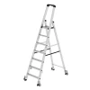 Günzburger Aluminium-Stehleiter Einseitig Begehbar,mit Rollen 1 X 7 Stufen, 41107