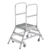 Günzburger Aluminium-Podestleiter,beidseitig Begehbar, 3 Stufen, 51203