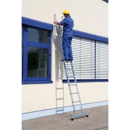 Günzburger Aluminium-Anlegeleiter Mit Nivello -Traverse 12 Sprossen, 10312 – Bild 3