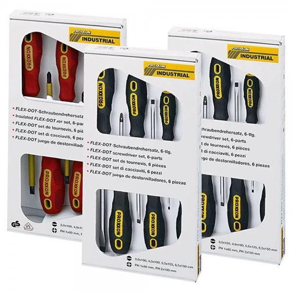 Proxxon FLEX-DOT Schraubendrehersatz 6-tlg., Schlitz Und POZI, 22606