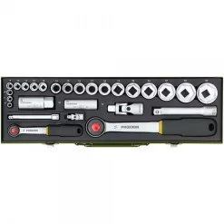 Proxxon Steckschlüsselsatz 1/2" + 1/4" (27-teilig), 23020