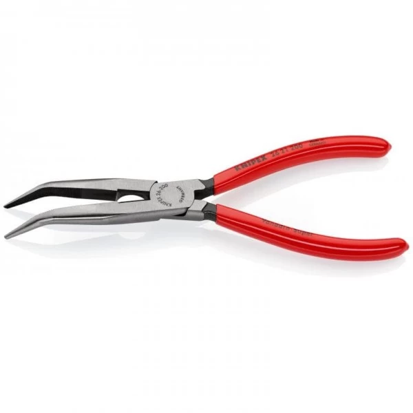 Knipex Flachrundzange Mit Schneide Schwarz Atramentiert 200 Mm, 26 21 200 – Bild 2