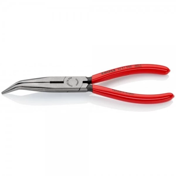Knipex Flachrundzange Mit Schneide Schwarz Atramentiert 200 Mm, 26 21 200