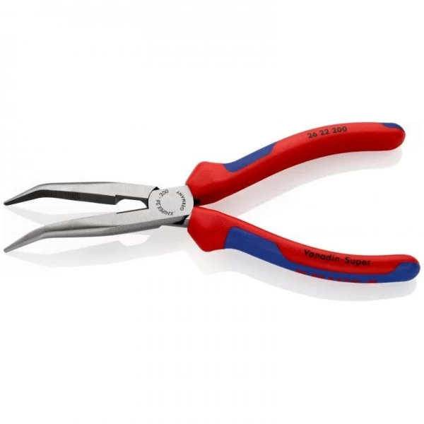 Knipex Flachrundzange Mit Schneide Schwarz Atramentiert 200 Mm, 26 22 200 – Bild 2