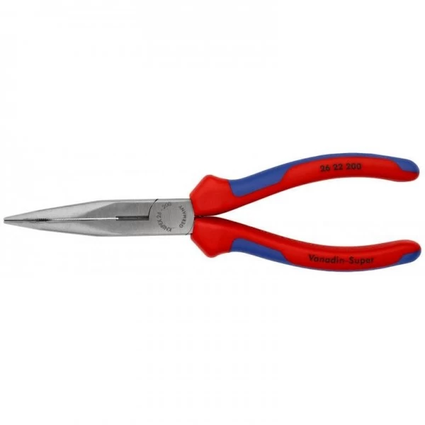 Knipex Flachrundzange Mit Schneide Schwarz Atramentiert 200 Mm, 26 22 200 – Bild 3