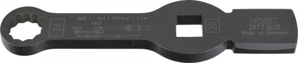 HAZET Schlag-Ringschlüssel (Doppel-6kt.) Mit 2 Schlagflächen 2872SZ-26