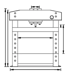 Unicraft Hydraulische Werkstattpresse WPP 15 TE, 6300015
