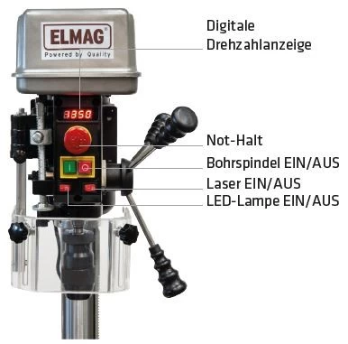 Elmag Keilriemen-Tischbohrmaschine KBM 16 T VARIO, 16026 – Bild 2