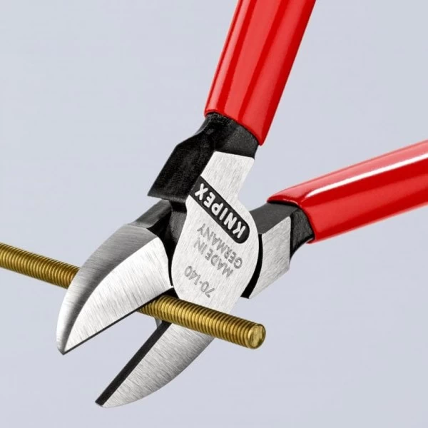Knipex Seitenschneider Schwarz Atramentiert Mit Kunststoff überzogen 140 Mm, 70 01 140 – Bild 4