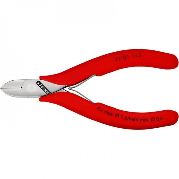 Knipex Elektronik-Seitenschneider Mit Kunststoff überzogen 115 Mm, 77 01 115 – Bild 3