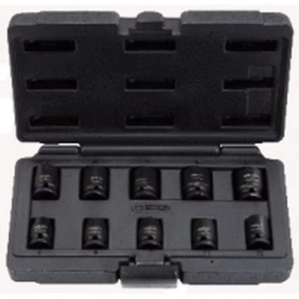 KS Tools 3/8" 12kant-Kraft-Stecknuss-Satz,10-tlg.8-17mm, 515.0950