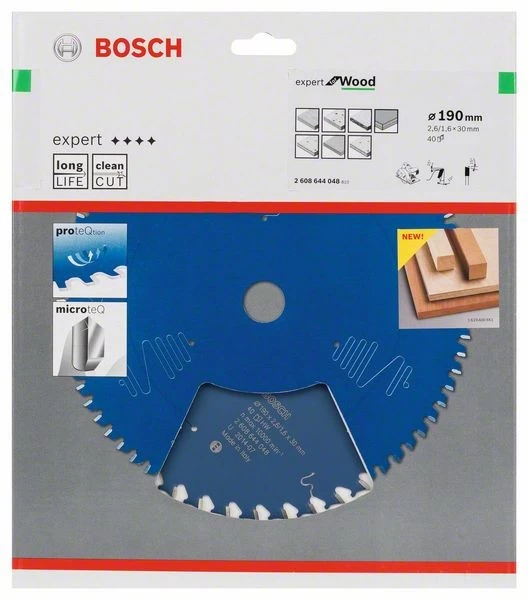 Bosch Kreissägeblatt Expert For Wood, 190 X 30 X 2,6 Mm, 40 2608644048 – Bild 2
