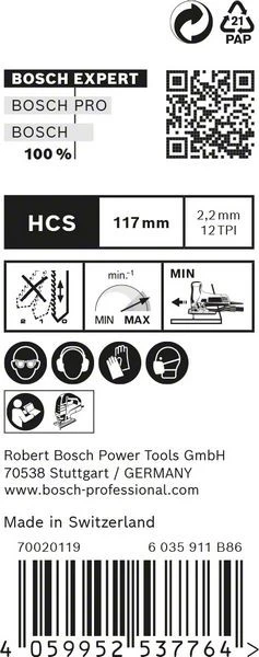 Bosch EXPERT ‘Wood 2-side Clean’ T 308 B, 25 Stück. Für Stichsägen 2608900552 – Bild 4