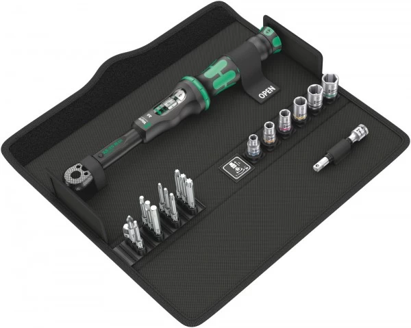 Wera Click-Torque Textiler Box Bits + Nüssen Click-Torque A 6 Set 1, 05130110001