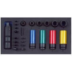 Gedore 1500 CT1-K 1900 Schraubenlöser-Sortiment 1/2" In Check-Tool-Modul,2309092