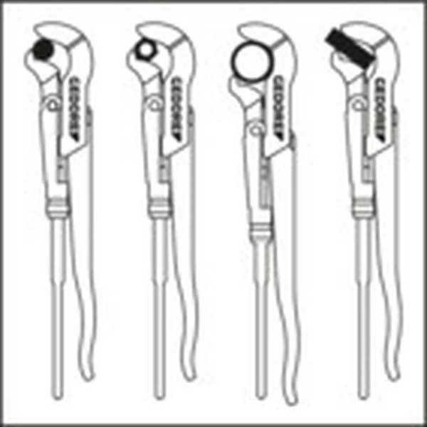 Gedore 100 2 Hochleistungs-Dreipunkt-Rohrzange ECK-SCHWEDE-snap 2", 4500300 – Bild 3